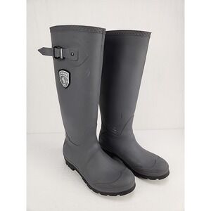 Women's Kamik Jennifer Rain Boot Tall Round Waterproof Rubber Pull On Grey Sz 7